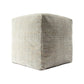 18" Beige Abstract Pouf Ottoman