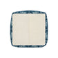 18" Blue Abstract Pouf Ottoman