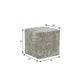 18" Gray Geometric Pouf Ottoman