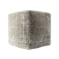 18" Gray Geometric Pouf Ottoman