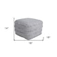 18" Blue Cotton Striped Pouf Ottoman