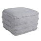 18" Blue Cotton Striped Pouf Ottoman