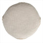 18" Gray Cotton Cylinder Geometric Pouf Ottoman