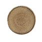 18" Tan Geometric Pouf Ottoman