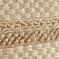 18" Tan Striped Pouf Ottoman