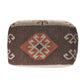 18" Brown Tribal Pouf Ottoman