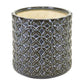 Set of Two Brown And Gray Clay 7 Ounce Geometric Round Pot Planters