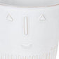 Set of Two White Porcelain 4 Ounce Abstract Face Pot Planters