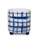 Set of Two Cobalt And White Ceramic 2 Ounce Round Footed Pot Planters