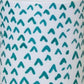 Set of Two Aqua Teal And White Ceramic 2 Ounce Chevron Round Distressed Pot Planters