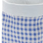 Set of Two Blue And White Cement 7 Ounce Gingham Pot Planters