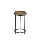 Set of Three 29" Black And Brown Round End Tables