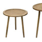 Set of Three 24" Brown Round End Tables