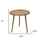 Set of Three 24" Brown Round End Tables