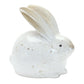 Set of Four White And Brown Terracotta Rabbit Figurines