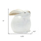 Set of Four White And Brown Terracotta Rabbit Figurines