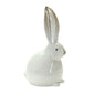 Set of Two White And Brown Terracotta Bunny Rabbit Figurines