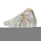 Set of Two Brown Blue And Ivory Faux Marble Bird Figurines