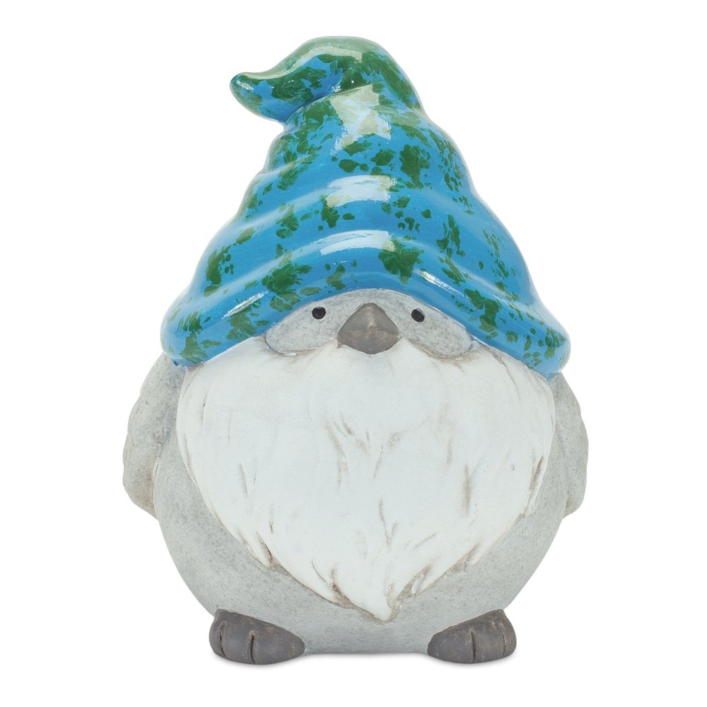 Set of Six Gray Terracotta Wildlife Gnomes