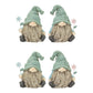 Set of Four Brown And Green Polyresin Gnomes