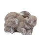 Set of Four 4" Gray and Brown Polyresin Rabbit Figurine Tabletop Sculpture