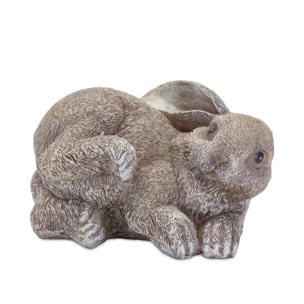 Set of Four 4" Gray and Brown Polyresin Rabbit Figurine Tabletop Sculpture