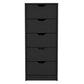 18" White Five Drawer Dresser