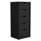 18" White Five Drawer Dresser