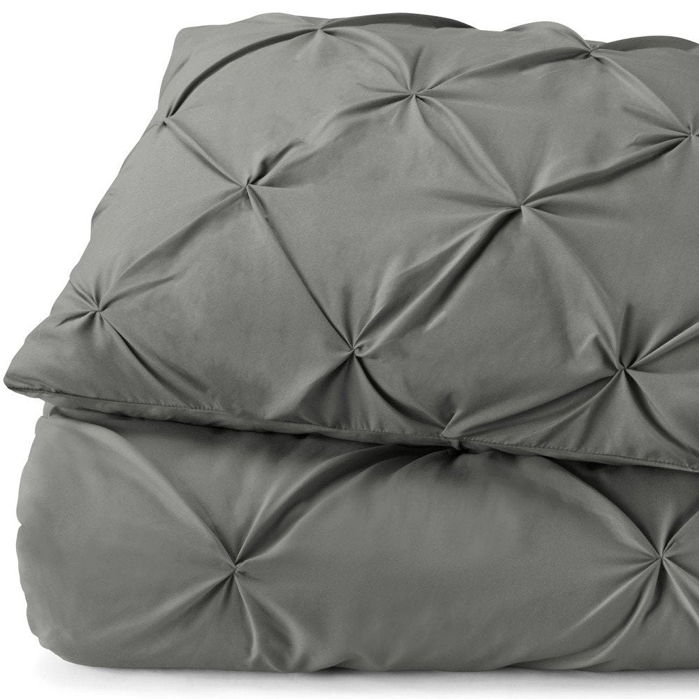 Gray King Microfiber Washable Microfiber Down Alternative Comforter