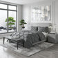 Gray King Microfiber Washable Microfiber Down Alternative Comforter