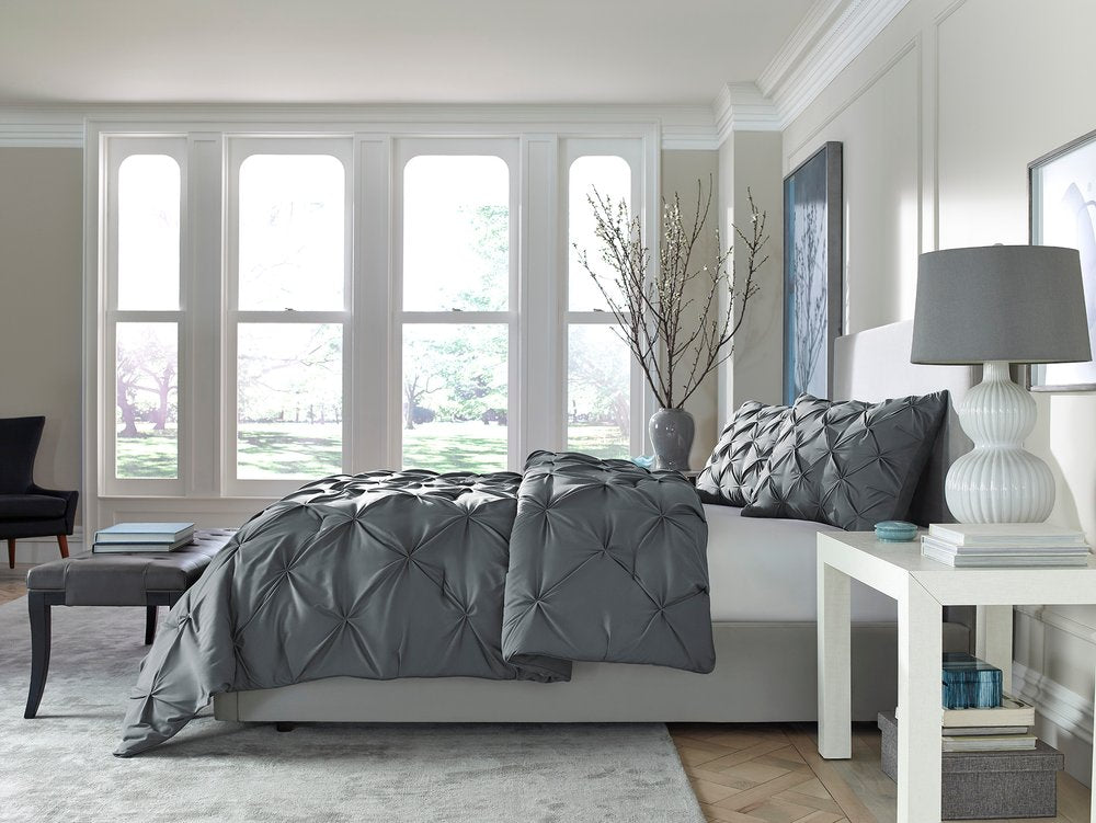 Gray King Microfiber Washable Microfiber Down Alternative Comforter