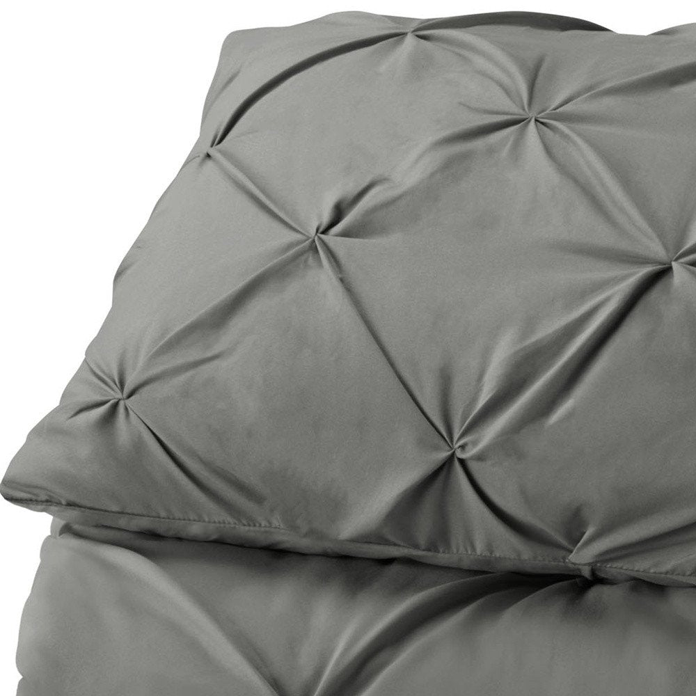 Gray King Microfiber Washable Microfiber Down Alternative Comforter