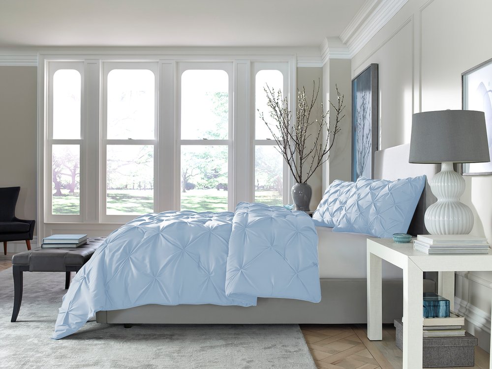 Blue King Microfiber Washable Microfiber Down Alternative Comforter