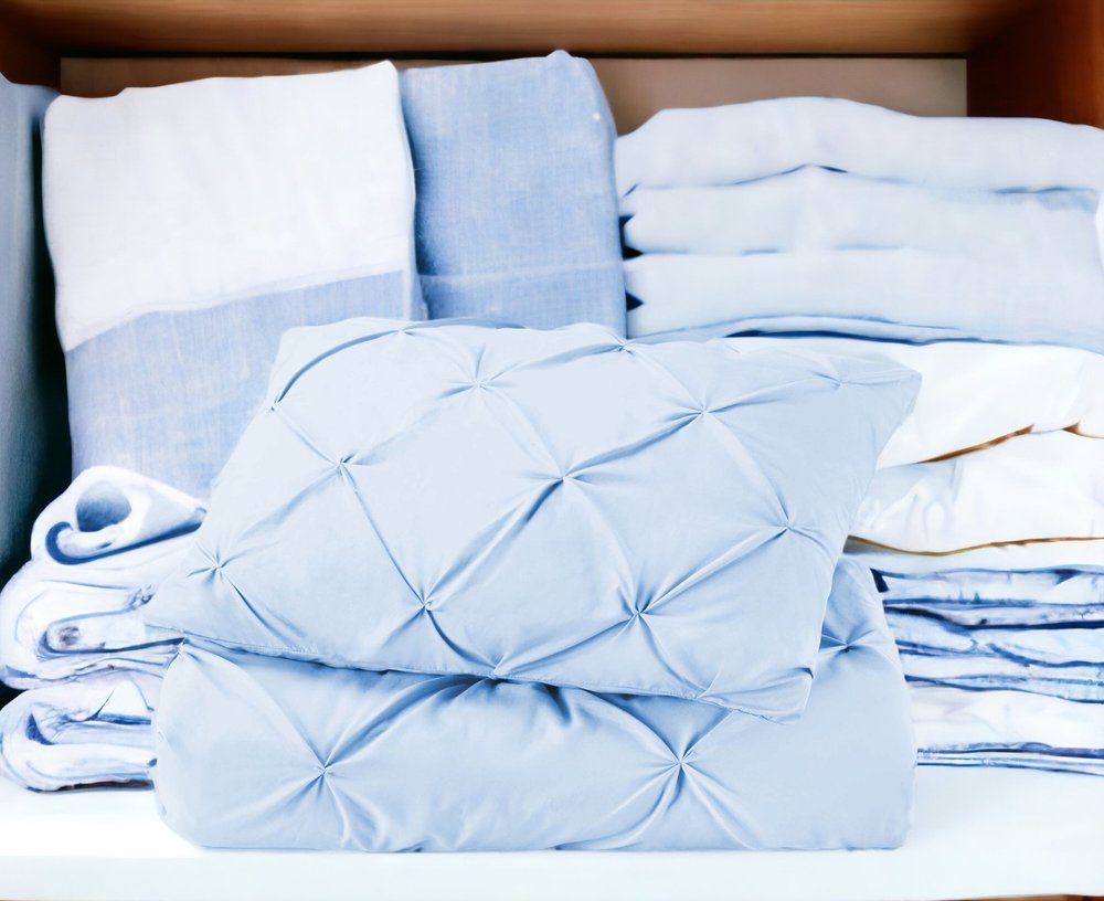 Blue King Microfiber Washable Microfiber Down Alternative Comforter