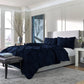 Navy Blue Twin Microfiber Washable Microfiber Down Alternative Comforter