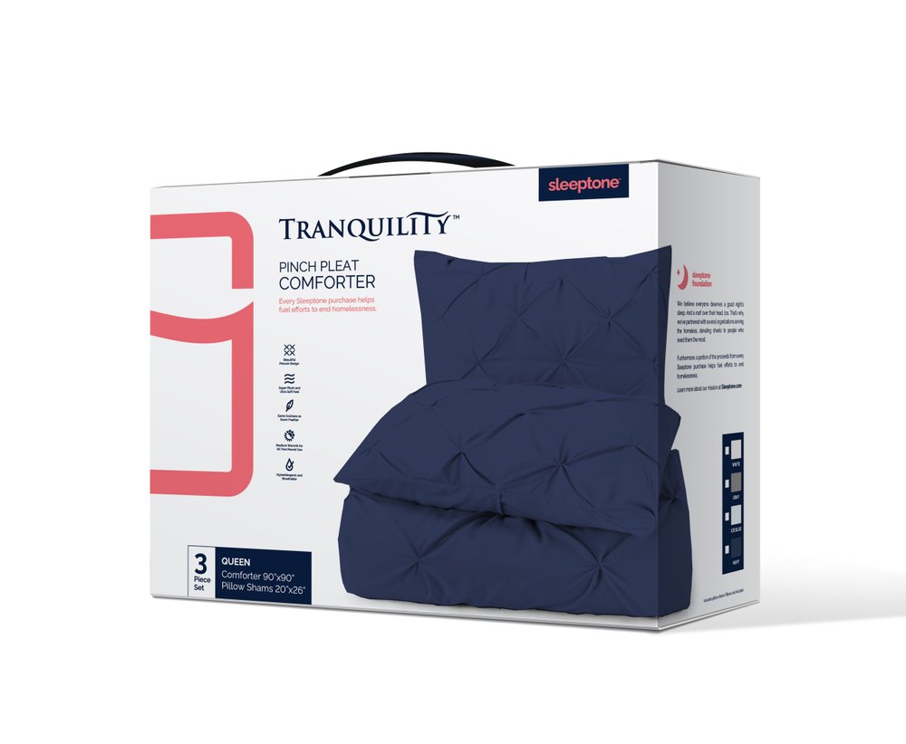 Navy Blue Twin Microfiber Washable Microfiber Down Alternative Comforter