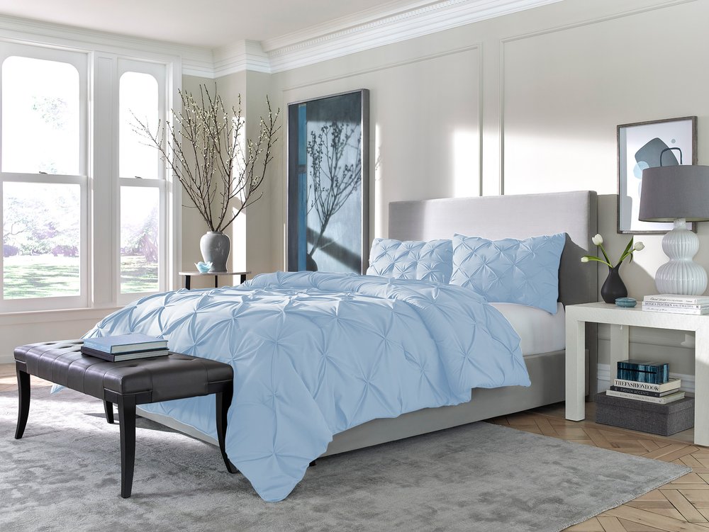 Blue Twin Microfiber Washable Microfiber Down Alternative Comforter