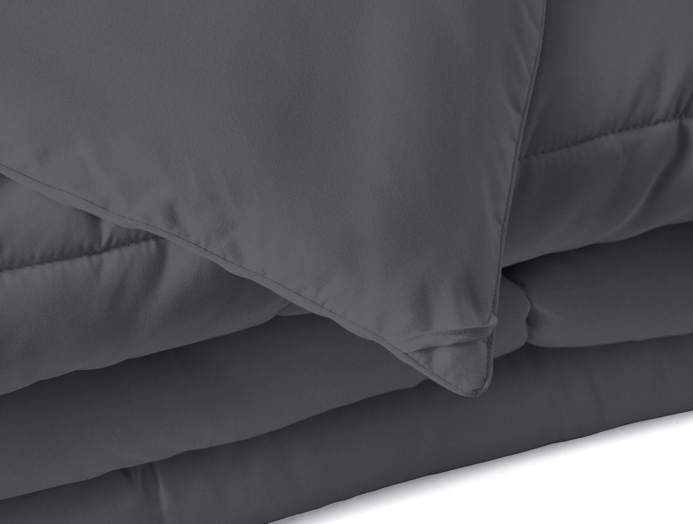 Gray King Microfiber Washable Microfiber Down Alternative Comforter