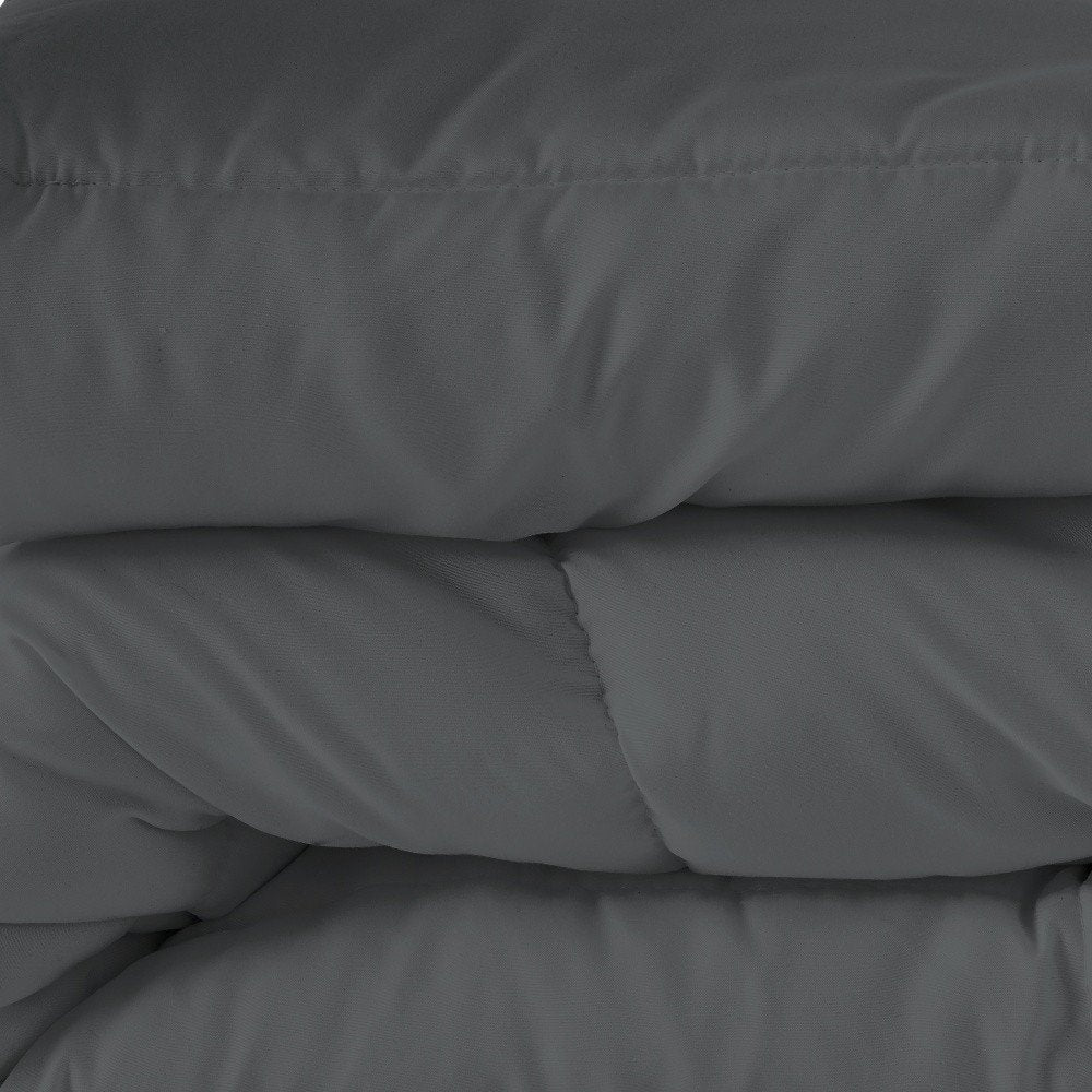 Gray King Microfiber Washable Microfiber Down Alternative Comforter