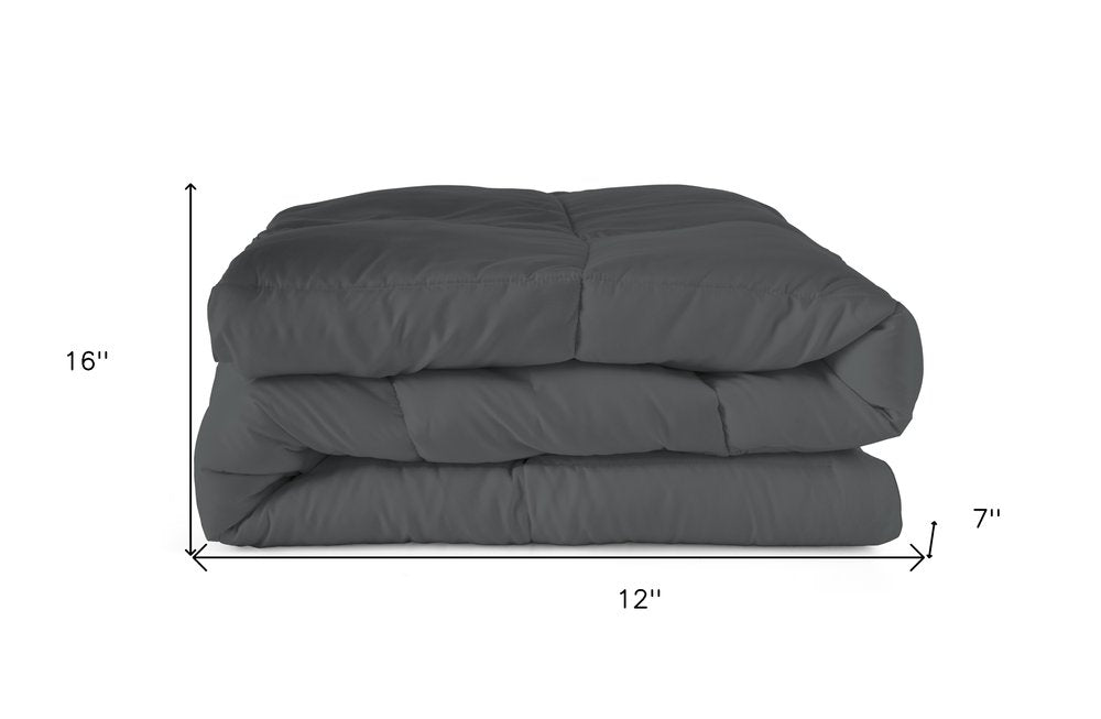 Gray King Microfiber Washable Microfiber Down Alternative Comforter