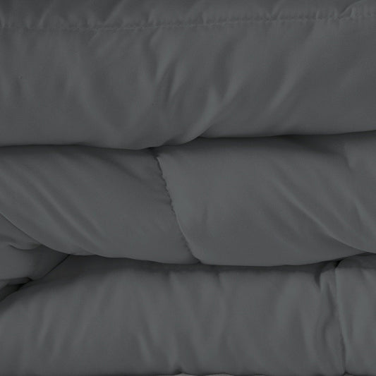 Gray Queen Microfiber Washable Microfiber Down Alternative Comforter