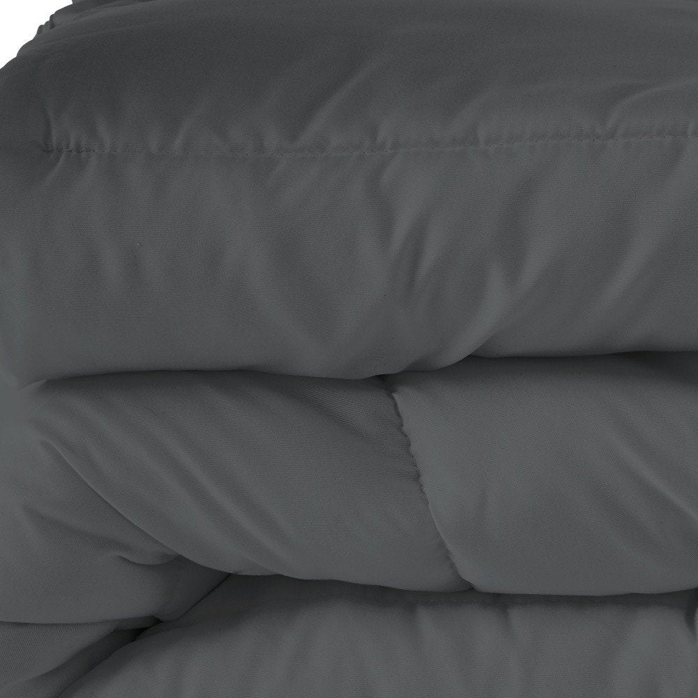 Gray Queen Microfiber Washable Microfiber Down Alternative Comforter