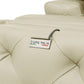 Three Piece Indoor Beige Italian Leather Six Person Seating Set
