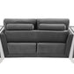 Three Piece Indoor Dark Gray Velvet Six Person Seating Set