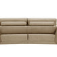 72" Beige And Gold Velvet Loveseat