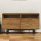 59" Brown Solid Wood Four Drawer Double Dresser
