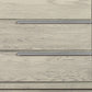 63" Gray Solid Wood Six Drawer Double Dresser