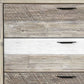 63" Natural And Ivory Solid Wood Six Drawer Double Dresser
