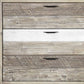 63" Natural And Ivory Solid Wood Six Drawer Double Dresser
