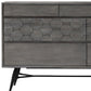 61" Gray Solid Wood Six Drawer Double Dresser
